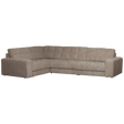 Second Date Hoekbank Links Grove Ribstof Mud van WOOOD – Luxe comfort op maat van PureWonen. Vraag naar de beste prijs.