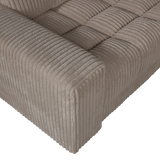 Second Date Hoekbank Links Grove Ribstof Mud van WOOOD – Luxe comfort op maat van PureWonen. Vraag naar de beste prijs.