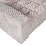 Second Date Hoekbank Links Grove Ribstof Naturel van WOOOD – Luxe comfort op maat van PureWonen. Vraag naar de beste prijs.