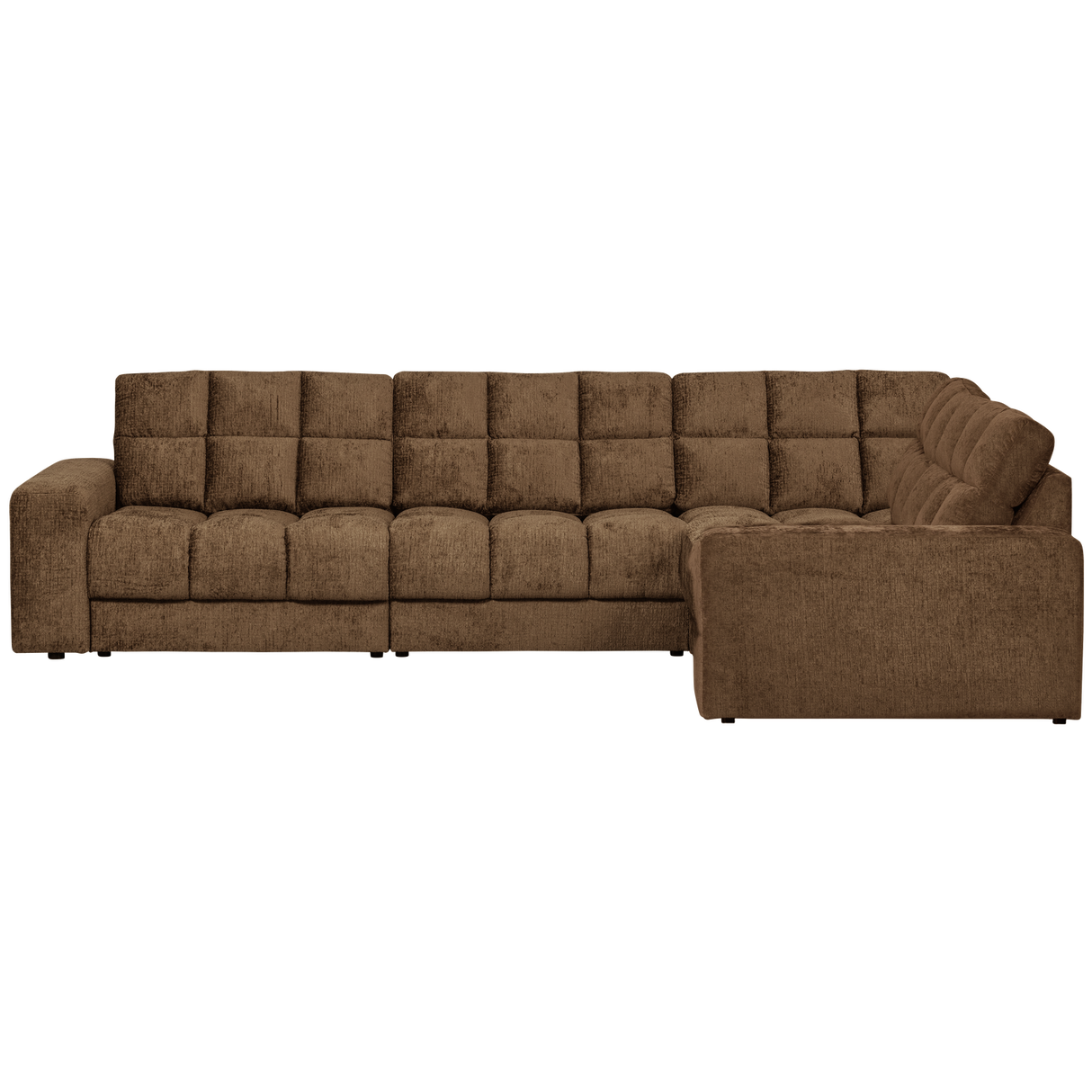 Second Date Hoekbank Rechts Structure Velvet Brass van WOOOD – Luxe comfort op maat van PureWonen. Vraag naar de beste prijs.