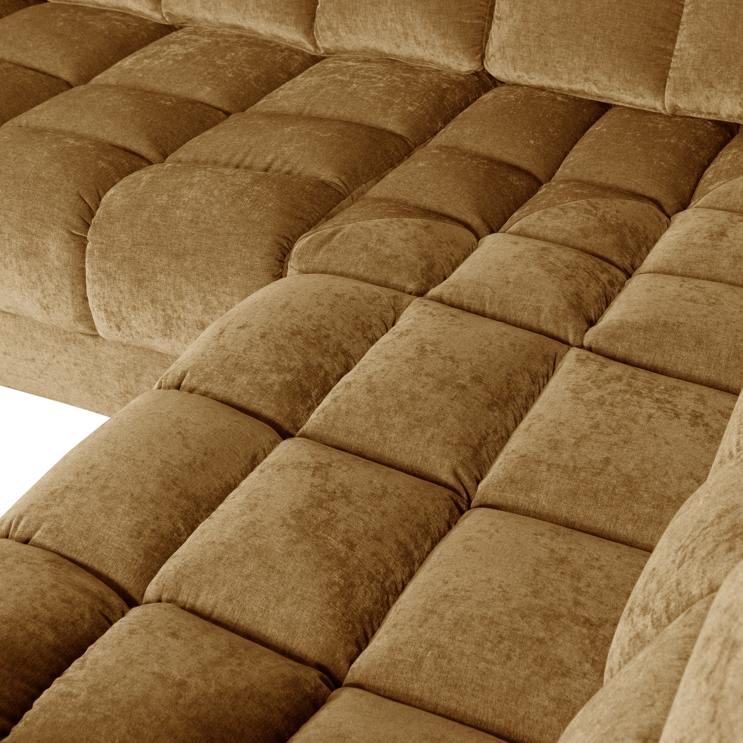 Second Date Hoekbank Rechts Vintage Goud van WOOOD – Luxe comfort op maat van PureWonen. Vraag naar de beste prijs.