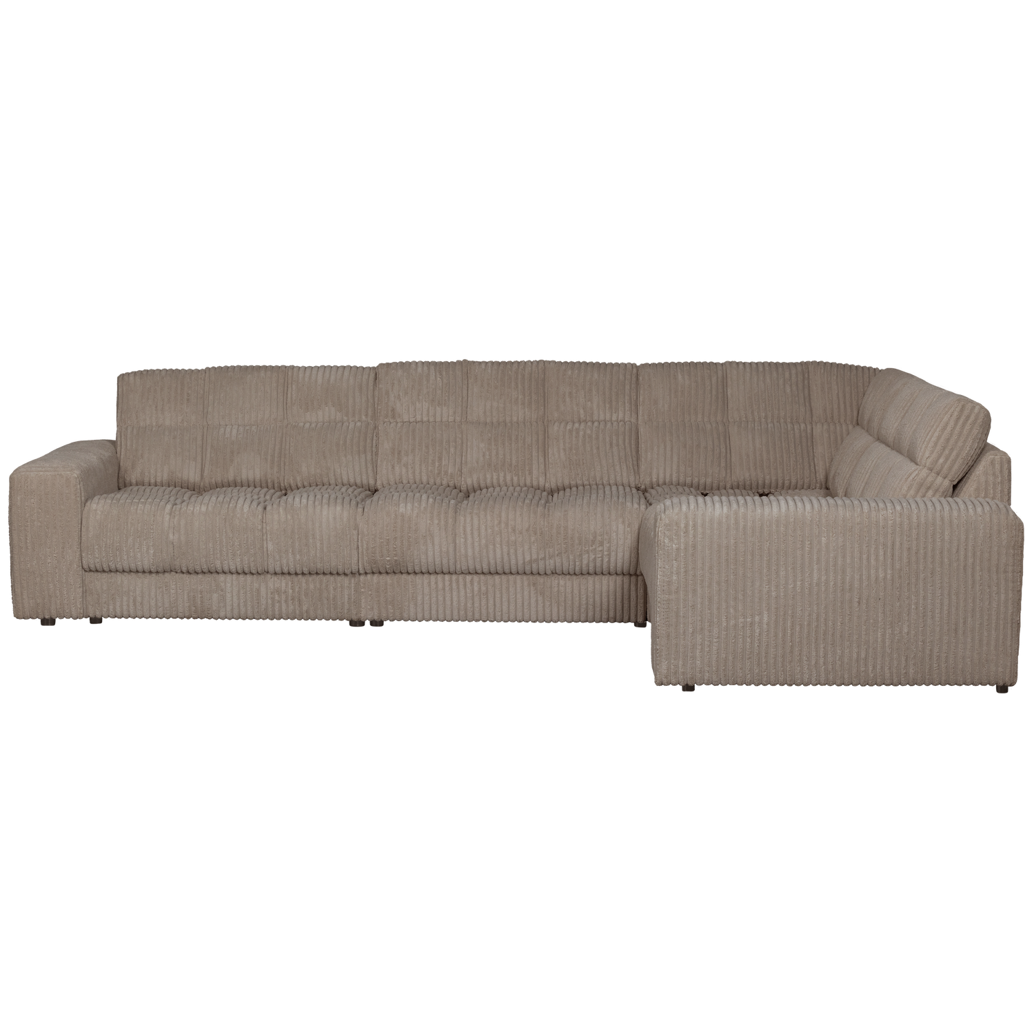 Second Date Hoekbank Rechts Grove Ribstof Mud van WOOOD – Luxe comfort op maat van PureWonen. Vraag naar de beste prijs.