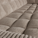 Second Date Hoekbank Rechts Grove Ribstof Mud van WOOOD – Luxe comfort op maat van PureWonen. Vraag naar de beste prijs.