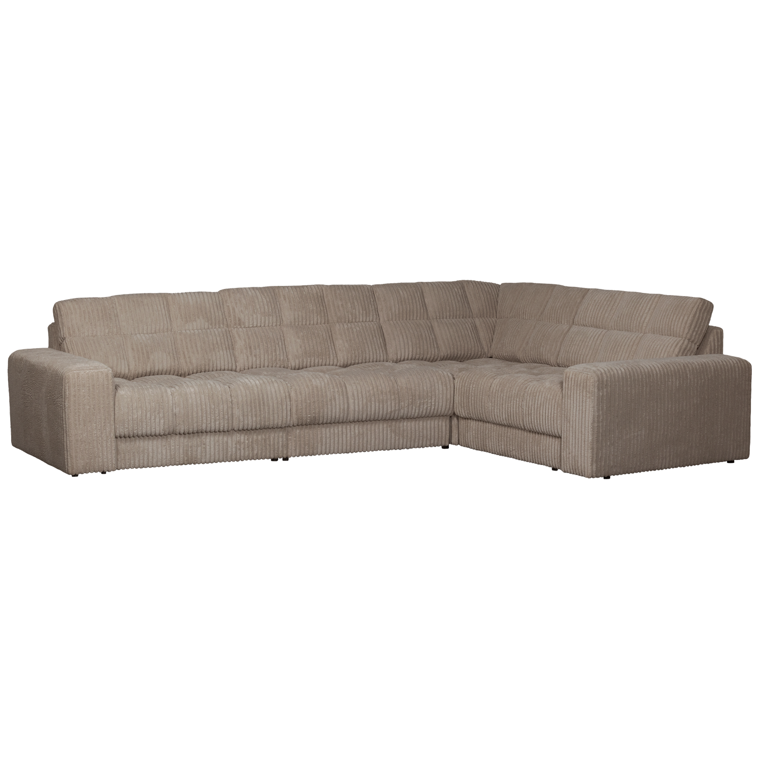 Second Date Hoekbank Rechts Grove Ribstof Mud van WOOOD – Luxe comfort op maat van PureWonen. Vraag naar de beste prijs.