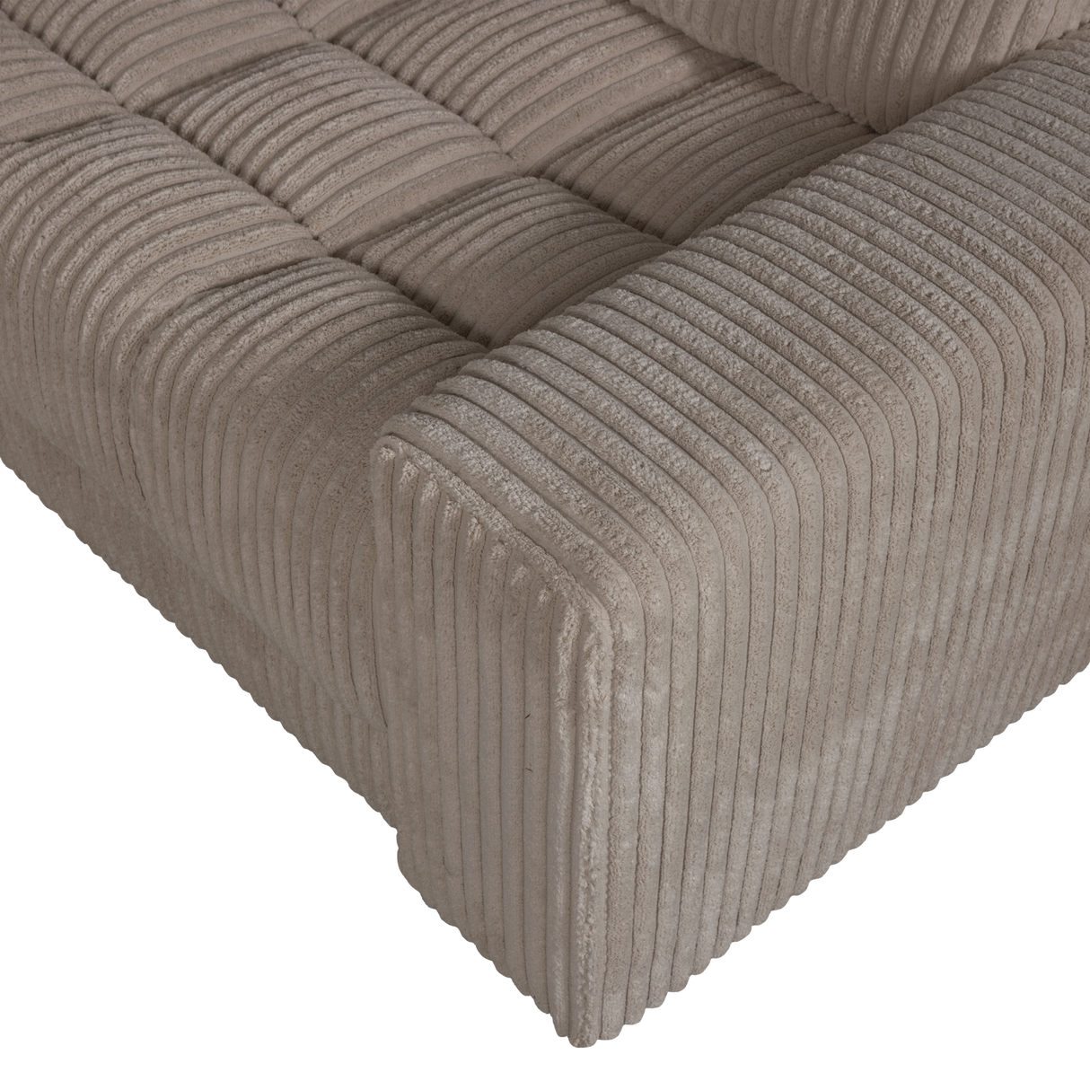 Second Date Hoekbank Rechts Grove Ribstof Mud van WOOOD – Luxe comfort op maat van PureWonen. Vraag naar de beste prijs.