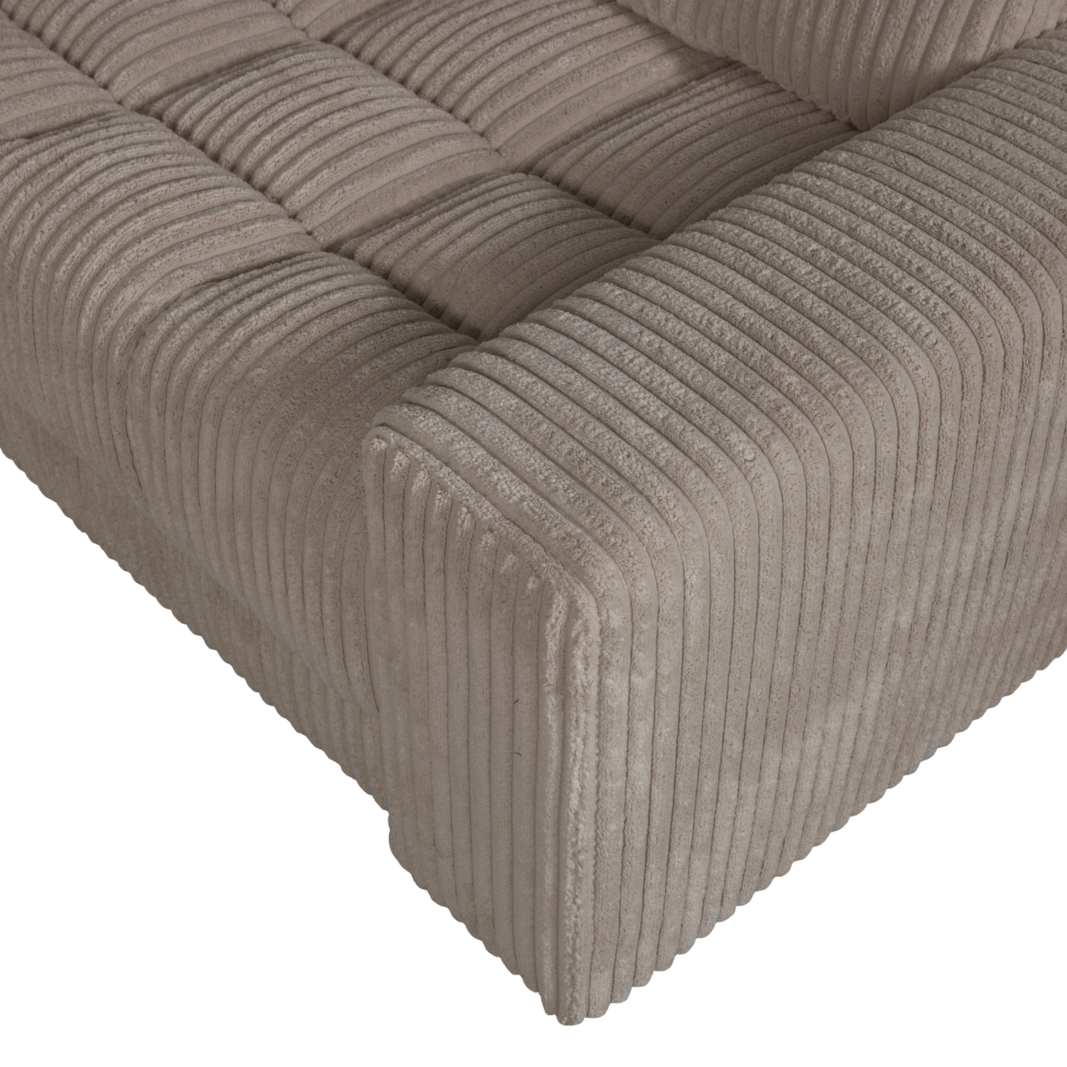 Second Date Hoekbank Rechts Grove Ribstof Mud van WOOOD – Luxe comfort op maat van PureWonen. Vraag naar de beste prijs.