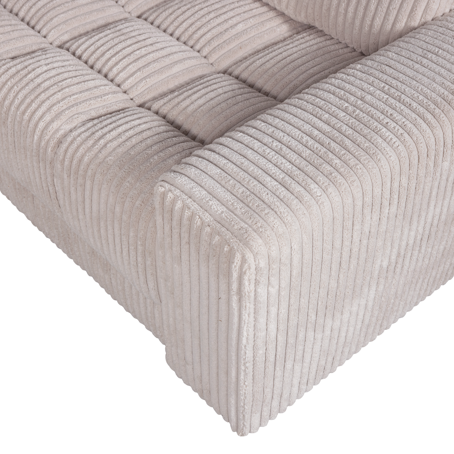 Second Date Hoekbank Rechts Grove Ribstof Naturel van WOOOD – Luxe comfort op maat van PureWonen. Vraag naar de beste prijs.