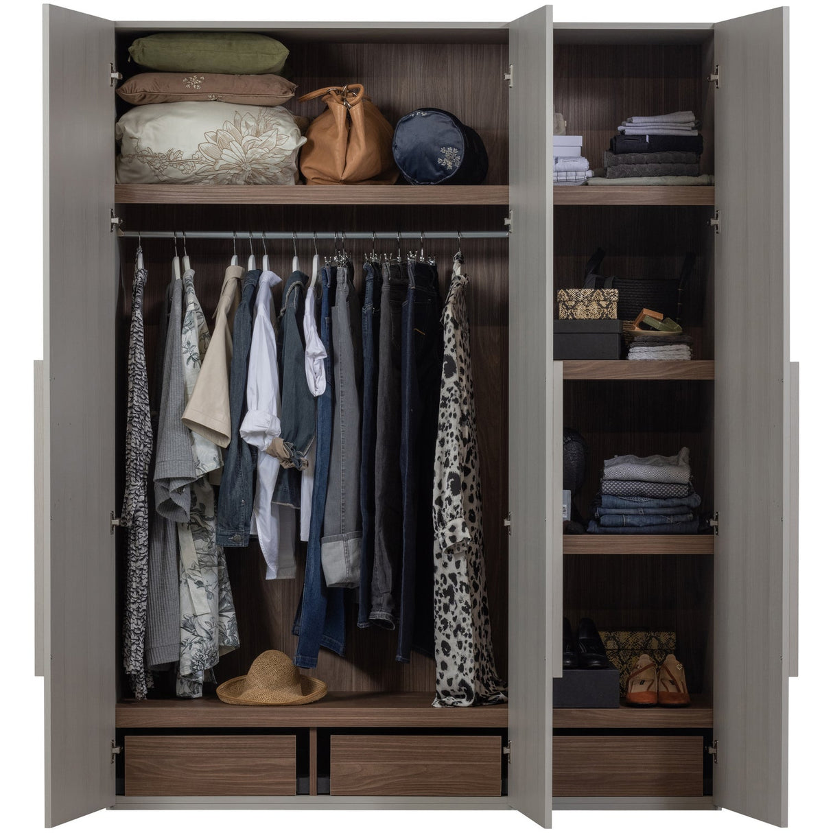 Rens 3 Drs Hang/Legkast Greep Lang Noten/Kiezelgrijs [Fsc] van WOOOD – Luxe comfort op maat van PureWonen. Vraag naar de beste prijs.