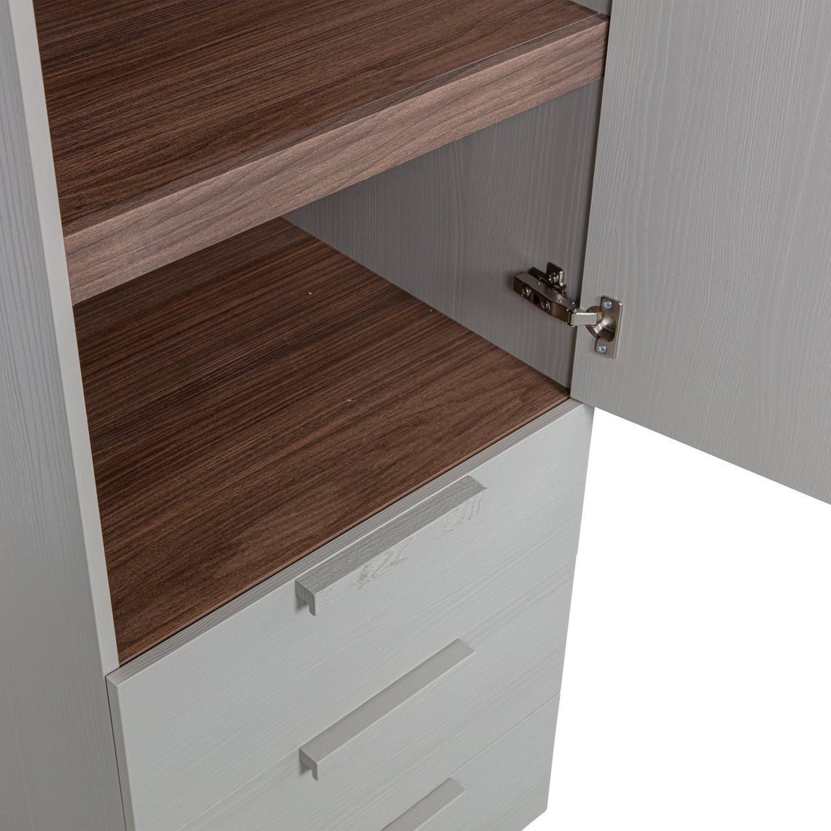 Rens 1 Drs Legkast Greep Lang Noten/Kiezelgrijs [Fsc] van WOOOD – Luxe comfort op maat van PureWonen. Vraag naar de beste prijs.