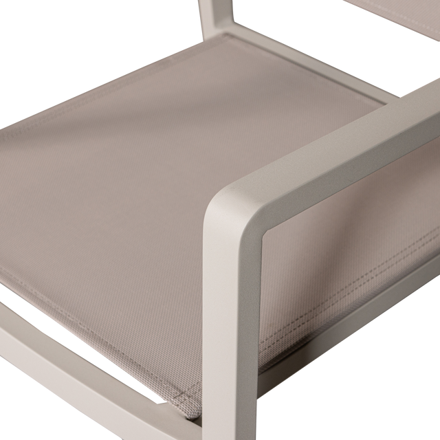 Fowl Tuinstoel Aluminium/Textileen Zand Set Van 2