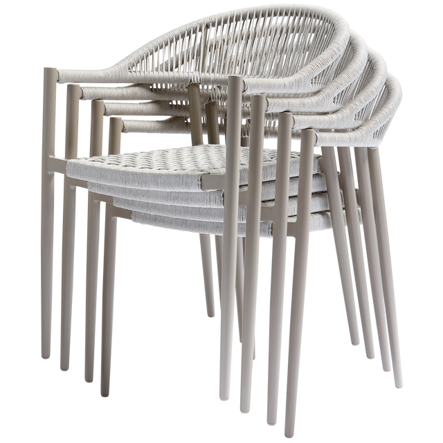 Yellow Tuinstoel Touw/Aluminium Lichtgrijs van WOOOD – Luxe comfort op maat van PureWonen. Vraag naar de beste prijs.