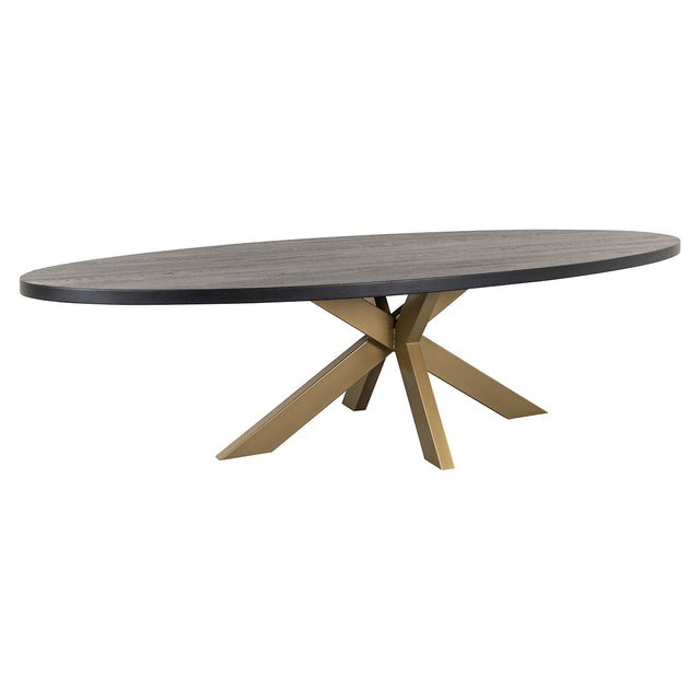 Eettafel Watson black 235 incl. spinpoot goud (Black) van Richmond Interiors – Luxe comfort op maat van PureWonen. Vraag naar de beste prijs.