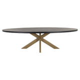 Eettafel Watson black 235 incl. spinpoot goud (Black) van Richmond Interiors – Luxe comfort op maat van PureWonen. Vraag naar de beste prijs.