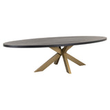 Eettafel Watson black 300 incl. spinpoot goud (Black) van Richmond Interiors - laagste prijs offerte van PureWonen
