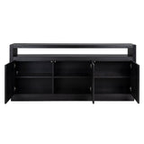 Dressoir Oakura 3-deuren (Black) van Richmond Interiors – Luxe comfort op maat van PureWonen. Vraag naar de beste prijs.