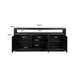 Dressoir Oakura 3-deuren (Black) van Richmond Interiors – Luxe comfort op maat van PureWonen. Vraag naar de beste prijs.