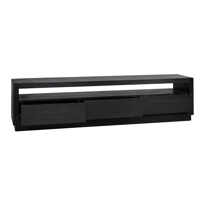 TV-dressoir Oakura 3-laden (Black) van Richmond Interiors – Luxe comfort op maat van PureWonen. Vraag naar de beste prijs.