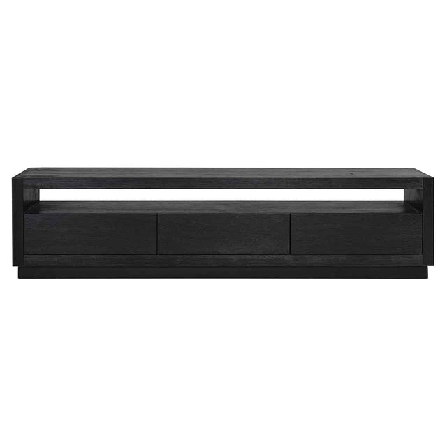 TV-dressoir Oakura 3-laden (Black) van Richmond Interiors – Luxe comfort op maat van PureWonen. Vraag naar de beste prijs.