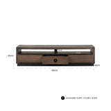 TV dressoir Oakura 3-laden (Brown) van Richmond Interiors – Luxe comfort op maat van PureWonen. Vraag naar de beste prijs.