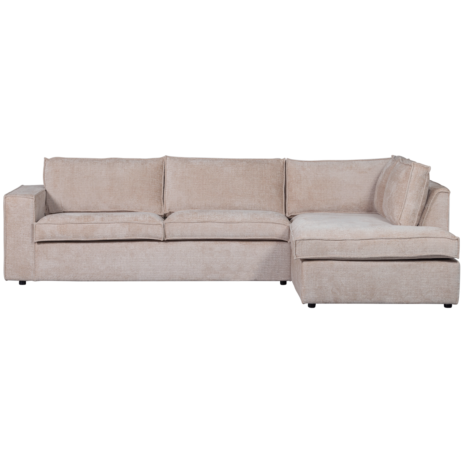 Hajo Hoekbank Rechts Chenille Zand van WOOOD – Luxe comfort op maat van PureWonen. Vraag naar de beste prijs.