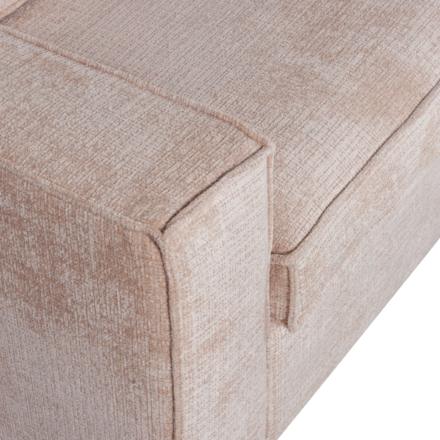 Hajo Hoekbank Rechts Chenille Zand van WOOOD – Luxe comfort op maat van PureWonen. Vraag naar de beste prijs.