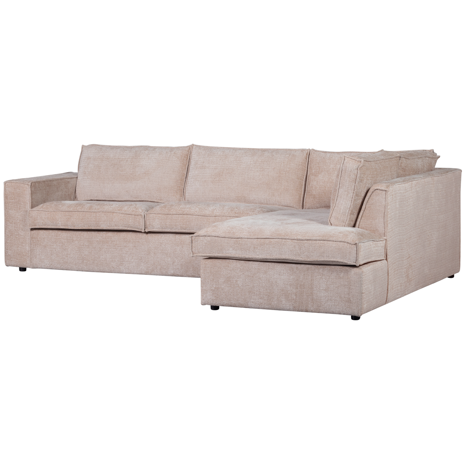 Hajo Hoekbank Rechts Chenille Zand van WOOOD – Luxe comfort op maat van PureWonen. Vraag naar de beste prijs.