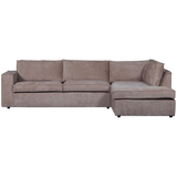 Hajo Hoekbank Rechts Chenille Taupe van WOOOD – Luxe comfort op maat van PureWonen. Vraag naar de beste prijs.