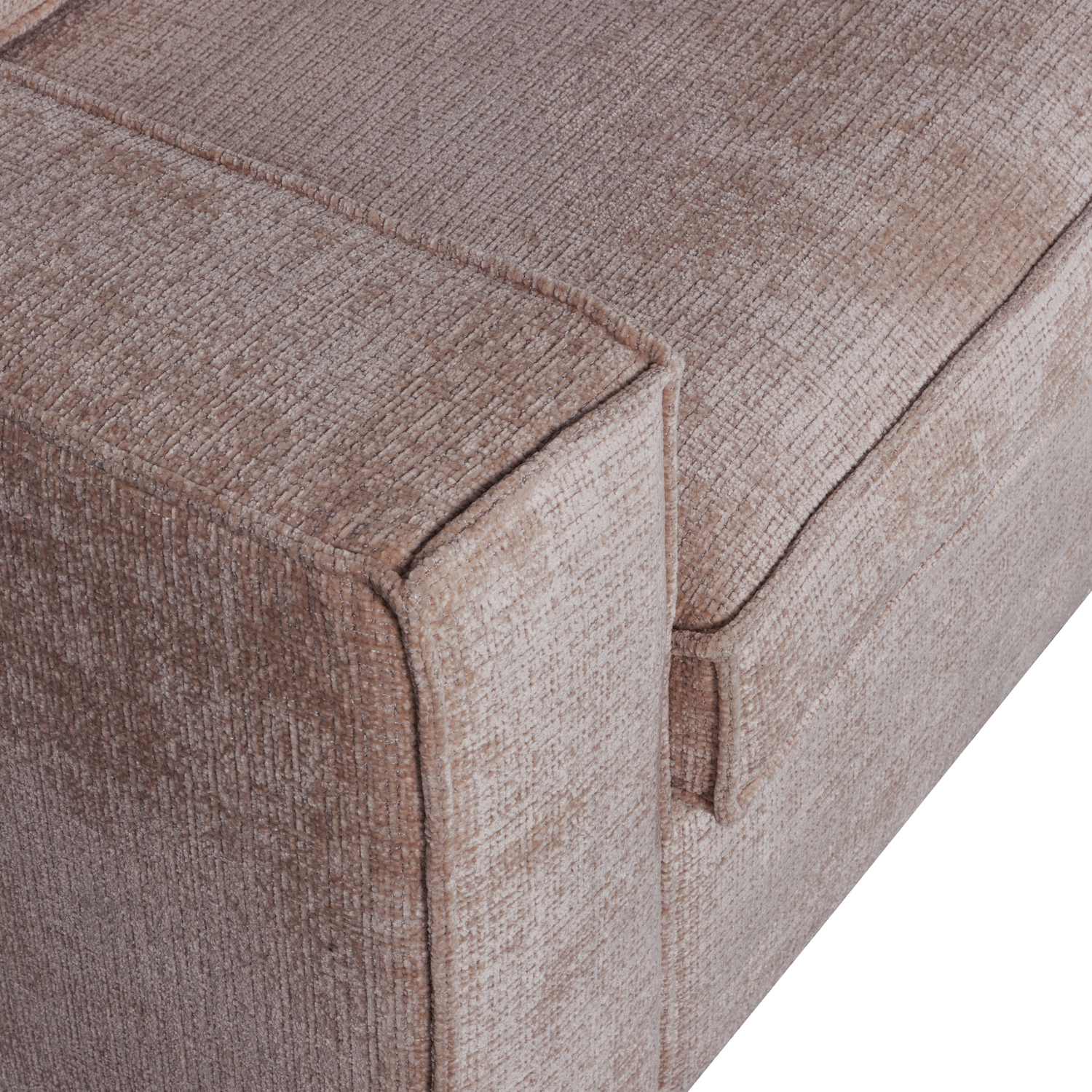 Hajo Hoekbank Rechts Chenille Taupe van WOOOD – Luxe comfort op maat van PureWonen. Vraag naar de beste prijs.