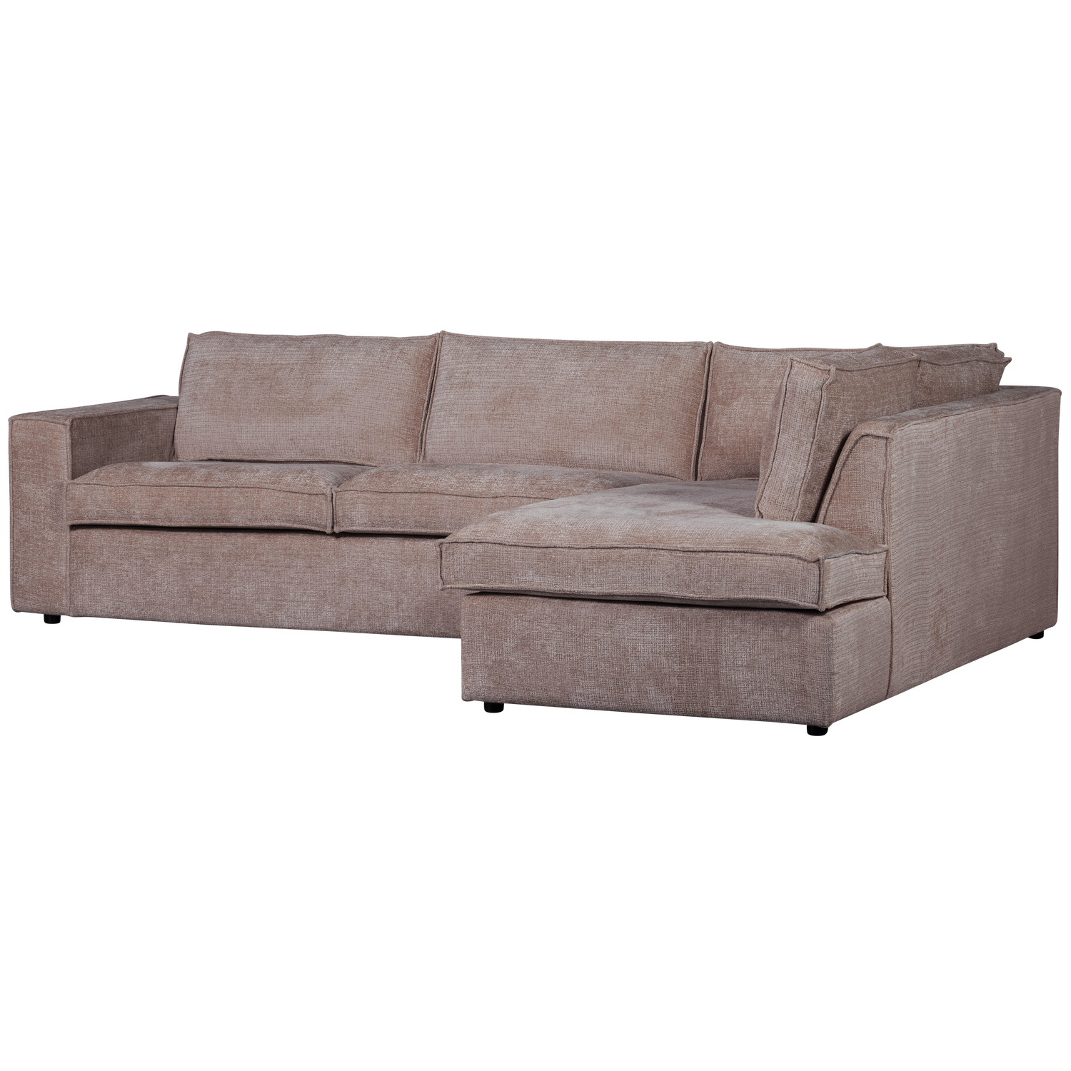 Hajo Hoekbank Rechts Chenille Taupe van WOOOD – Luxe comfort op maat van PureWonen. Vraag naar de beste prijs.