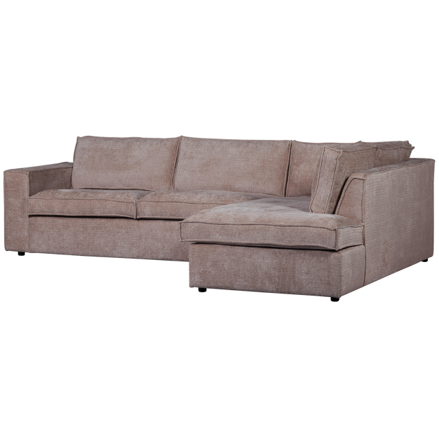 Hajo Hoekbank Rechts Chenille Taupe van WOOOD – Luxe comfort op maat van PureWonen. Vraag naar de beste prijs.