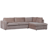 Hajo Hoekbank Rechts Chenille Taupe van WOOOD – Luxe comfort op maat van PureWonen. Vraag naar de beste prijs.