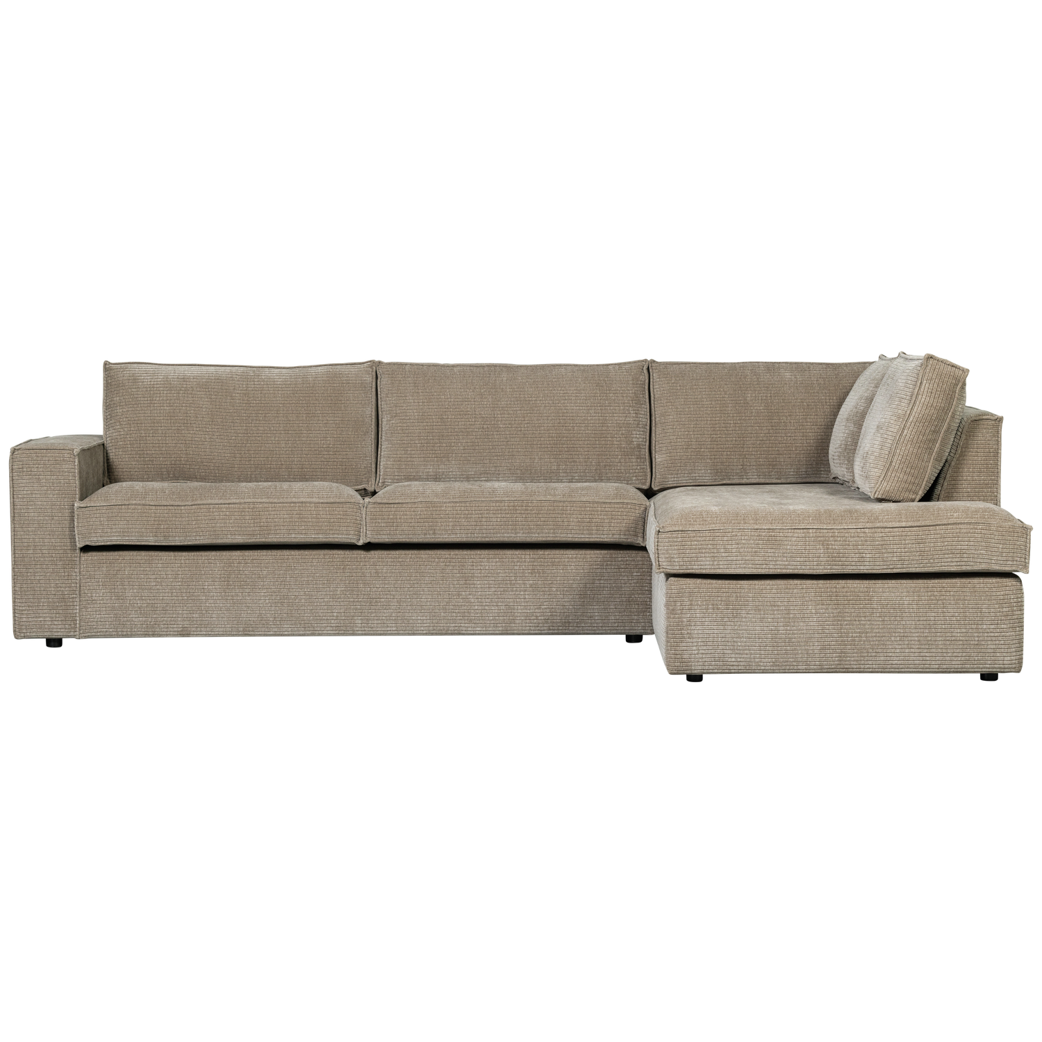 Hajo Hoekbank Rechts Ribstof Clay van WOOOD – Luxe comfort op maat van PureWonen. Vraag naar de beste prijs.