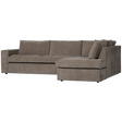 Hajo Hoekbank Rechts Ribstof Taupe van WOOOD – Luxe comfort op maat van PureWonen. Vraag naar de beste prijs.