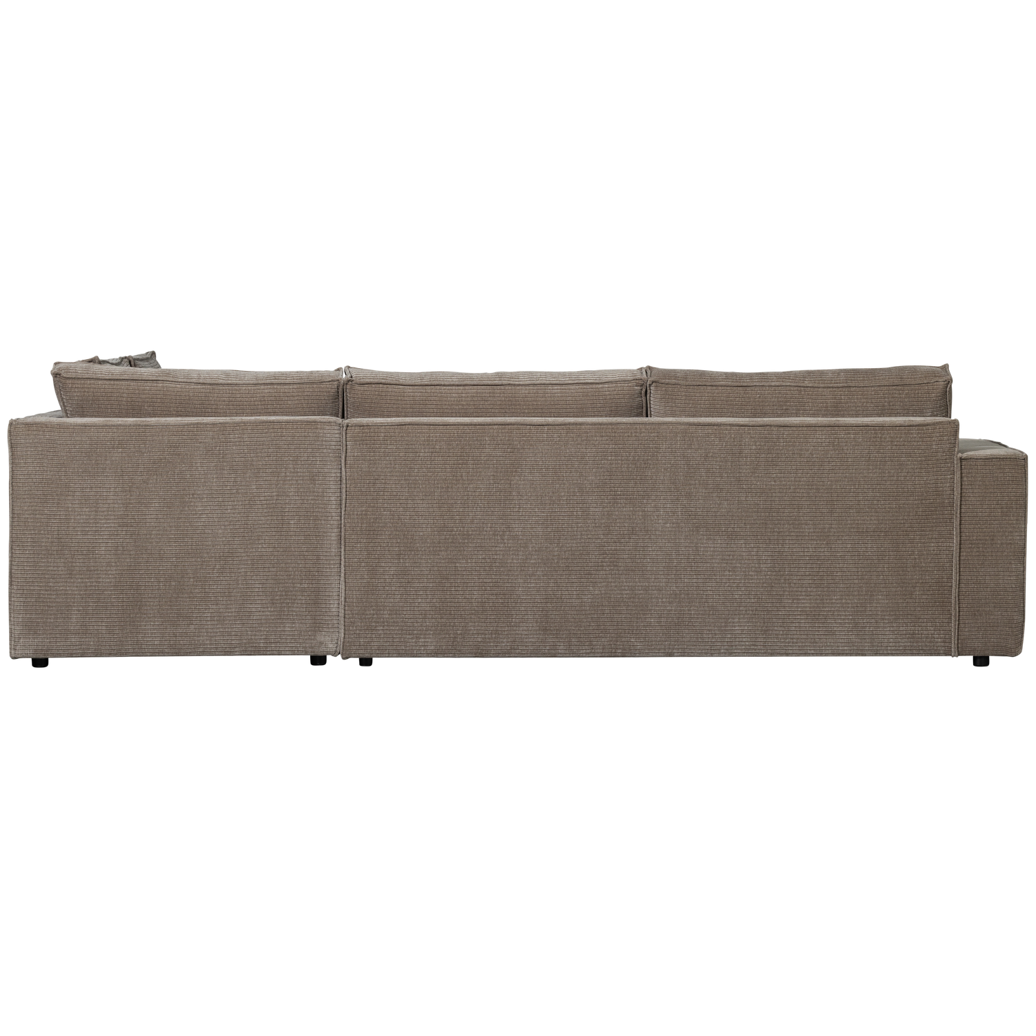 Hajo Hoekbank Rechts Ribstof Taupe van WOOOD – Luxe comfort op maat van PureWonen. Vraag naar de beste prijs.