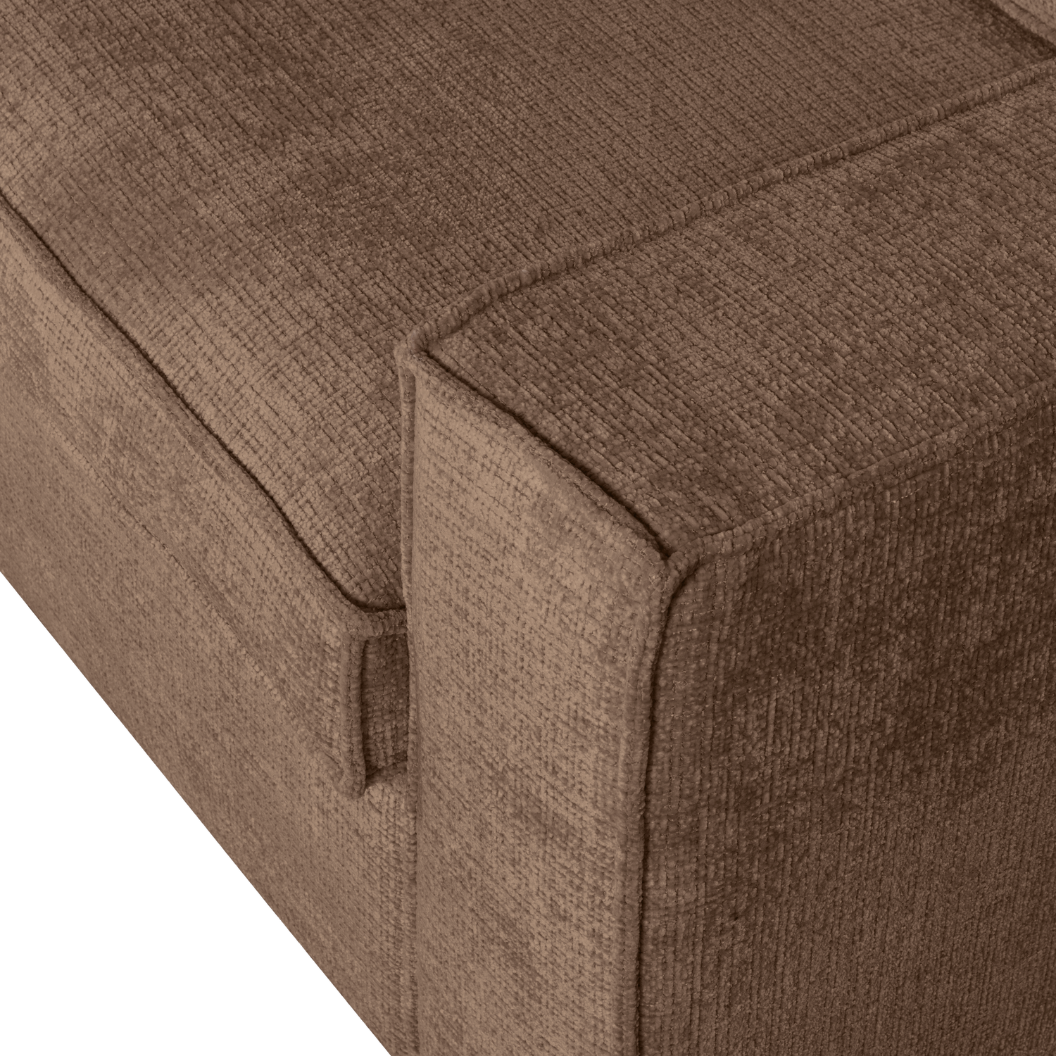 Hajo Hoekbank Links Chenille Mud van WOOOD – Luxe comfort op maat van PureWonen. Vraag naar de beste prijs.