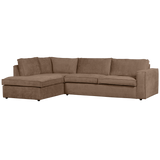 Hajo Hoekbank Links Chenille Mud van WOOOD – Luxe comfort op maat van PureWonen. Vraag naar de beste prijs.