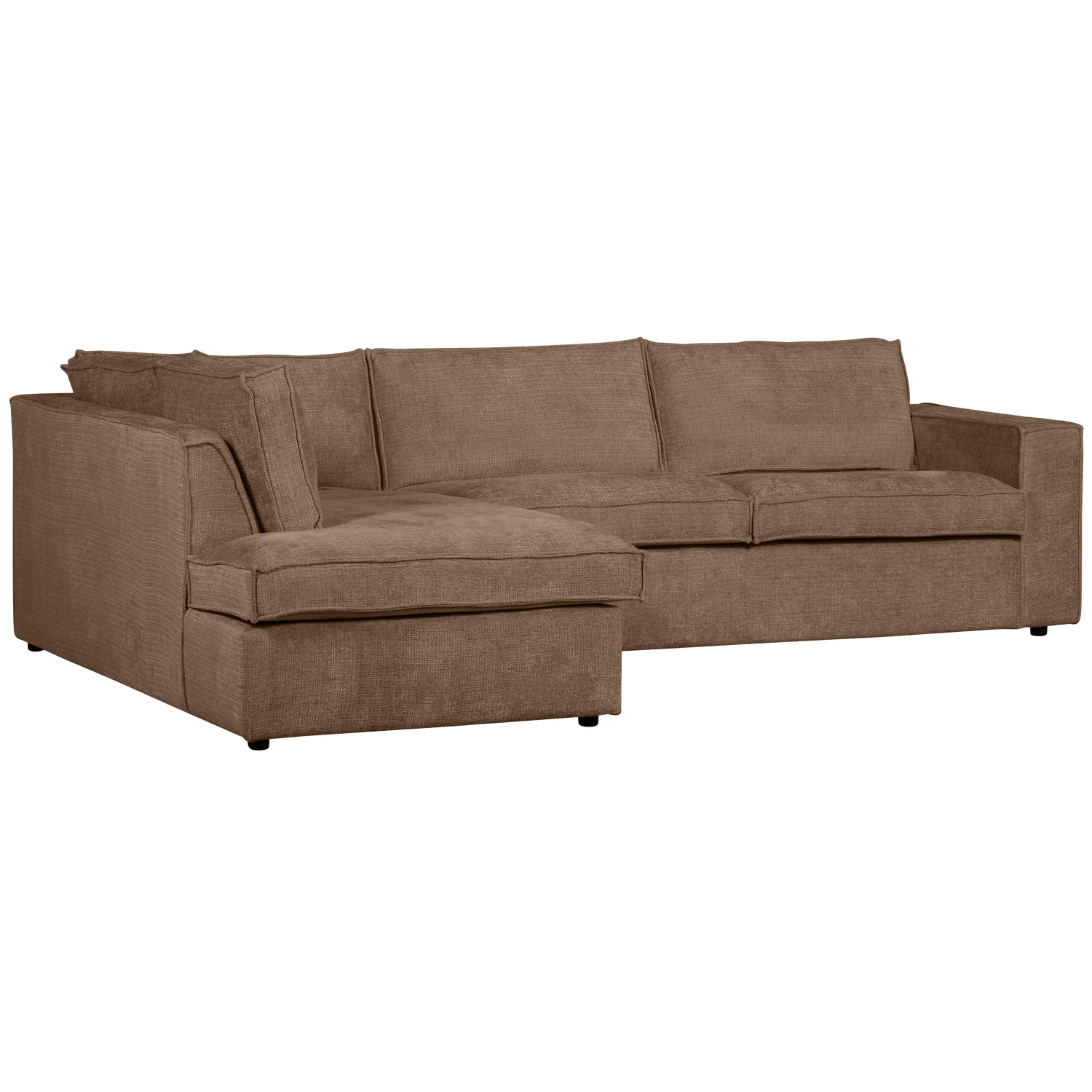 Hajo Hoekbank Links Chenille Mud van WOOOD – Luxe comfort op maat van PureWonen. Vraag naar de beste prijs.