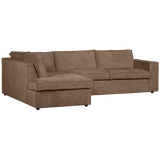Hajo Hoekbank Links Chenille Mud van WOOOD – Luxe comfort op maat van PureWonen. Vraag naar de beste prijs.
