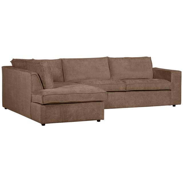 Hajo Hoekbank Links Chenille Mud van WOOOD – Luxe comfort op maat van PureWonen. Vraag naar de beste prijs.