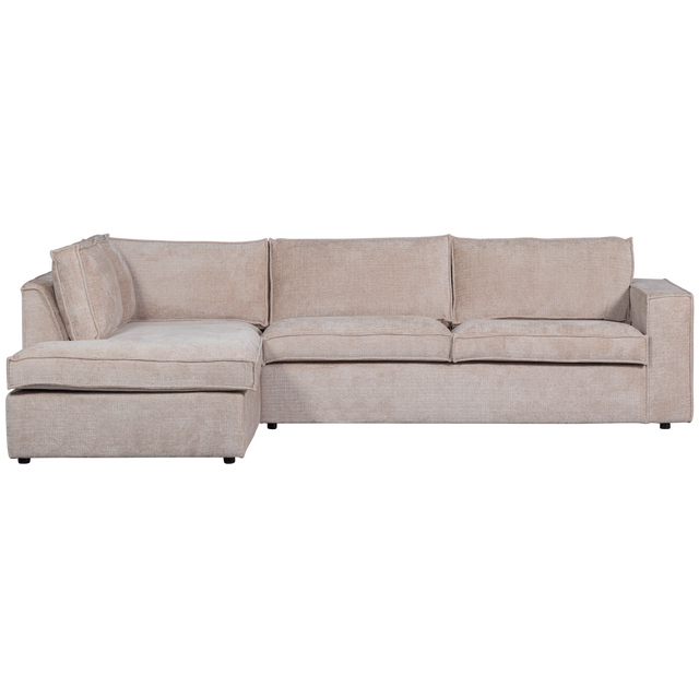 Hajo Hoekbank Links Chenille Zand van WOOOD – Luxe comfort op maat van PureWonen. Vraag naar de beste prijs.