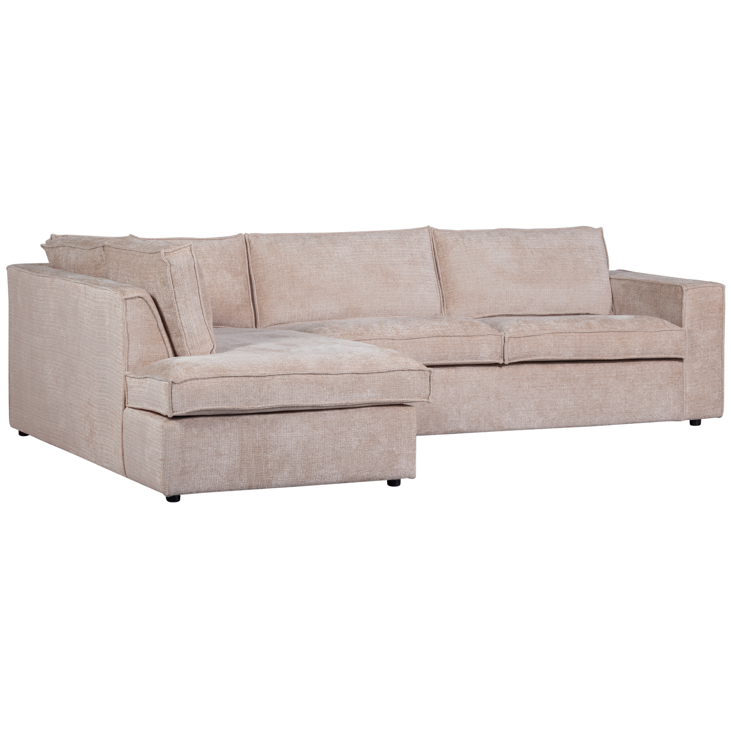 Hajo Hoekbank Links Chenille Zand van WOOOD – Luxe comfort op maat van PureWonen. Vraag naar de beste prijs.