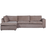 Hajo Hoekbank Links Chenille Taupe van WOOOD – Luxe comfort op maat van PureWonen. Vraag naar de beste prijs.