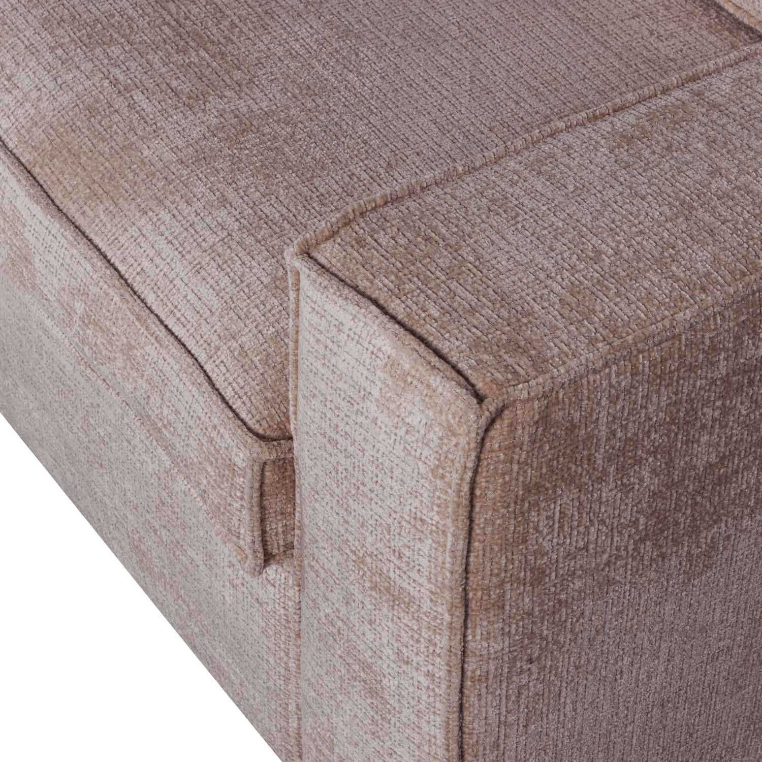Hajo Hoekbank Links Chenille Taupe van WOOOD – Luxe comfort op maat van PureWonen. Vraag naar de beste prijs.
