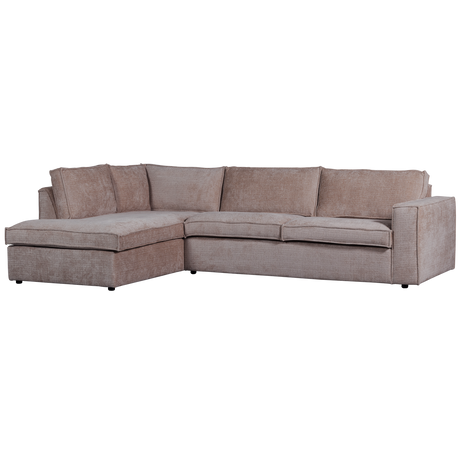 Hajo Hoekbank Links Chenille Taupe van WOOOD – Luxe comfort op maat van PureWonen. Vraag naar de beste prijs.