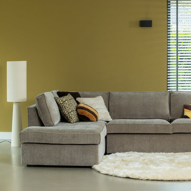 Hajo Hoekbank Links Ribstof Clay van WOOOD – Luxe comfort op maat van PureWonen. Vraag naar de beste prijs.