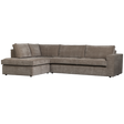 Hajo Hoekbank Links Ribstof Taupe van WOOOD – Luxe comfort op maat van PureWonen. Vraag naar de beste prijs.