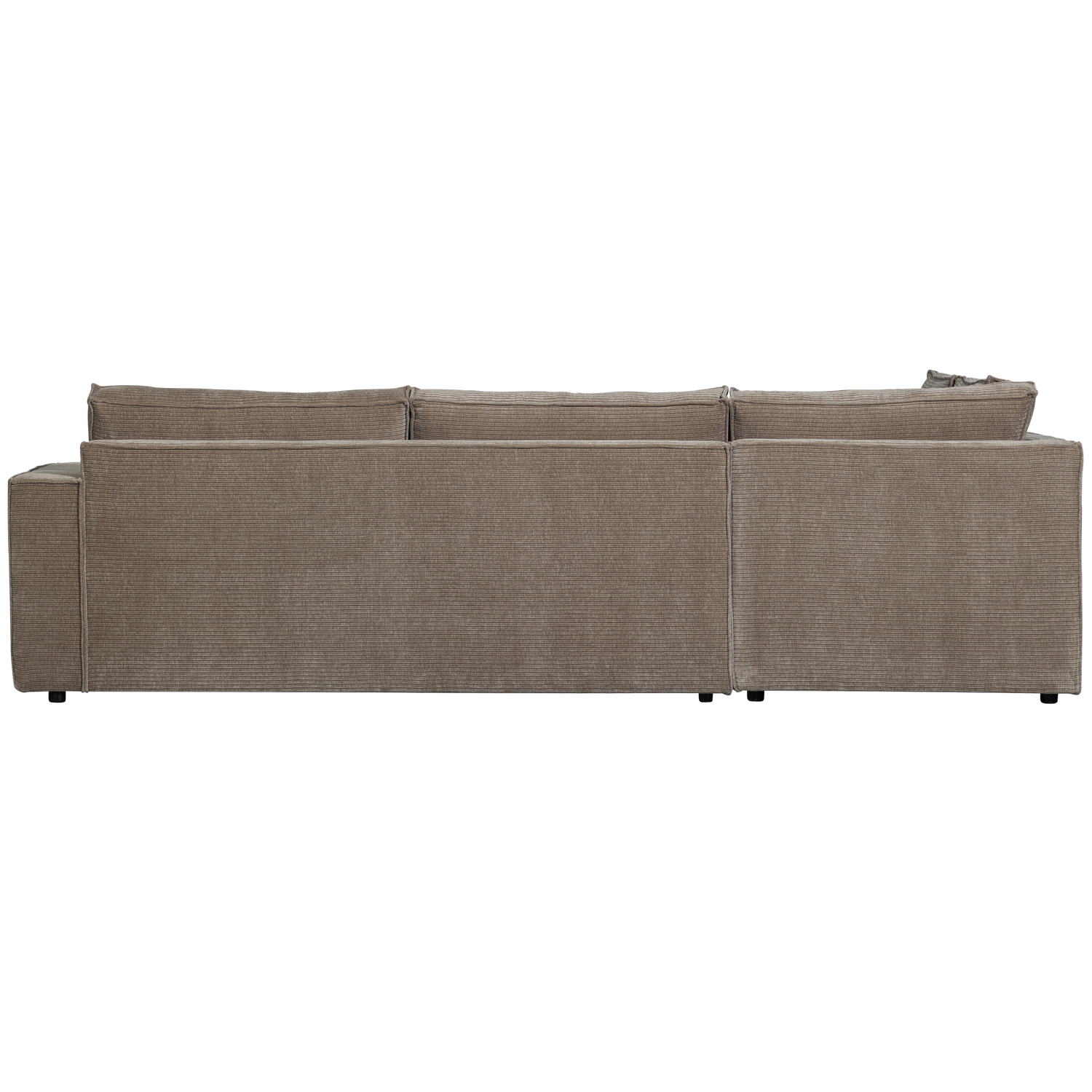 Hajo Hoekbank Links Ribstof Taupe van WOOOD – Luxe comfort op maat van PureWonen. Vraag naar de beste prijs.