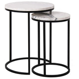 Bijzettafel Lexington set van 2  (White) van Richmond Interiors – Luxe comfort op maat van PureWonen. Vraag naar de beste prijs.