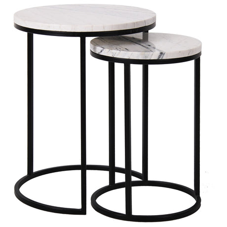 Bijzettafel Lexington set van 2  (White) van Richmond Interiors – Luxe comfort op maat van PureWonen. Vraag naar de beste prijs.