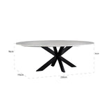 Eettafel Lexington ovaal 230  (White) van Richmond Interiors – Luxe comfort op maat van PureWonen. Vraag naar de beste prijs.